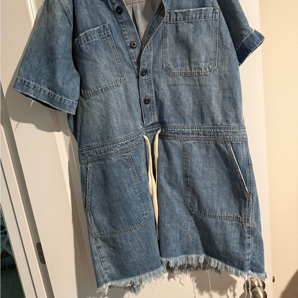 Lucky Brand Blue Denim Shirt Dress
